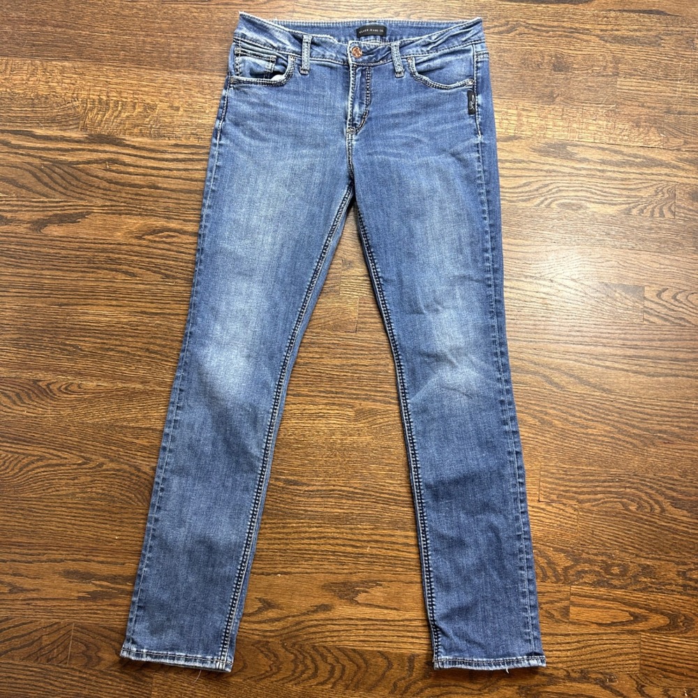 Silver Jeans Co Avery Straight Womens 31x32 Medium Wash Denim Western